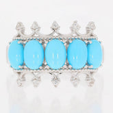 Sterling Silver Semi Mount Ring Setting Cabochon Oval OV 7X5mm White T - Syzjewelry